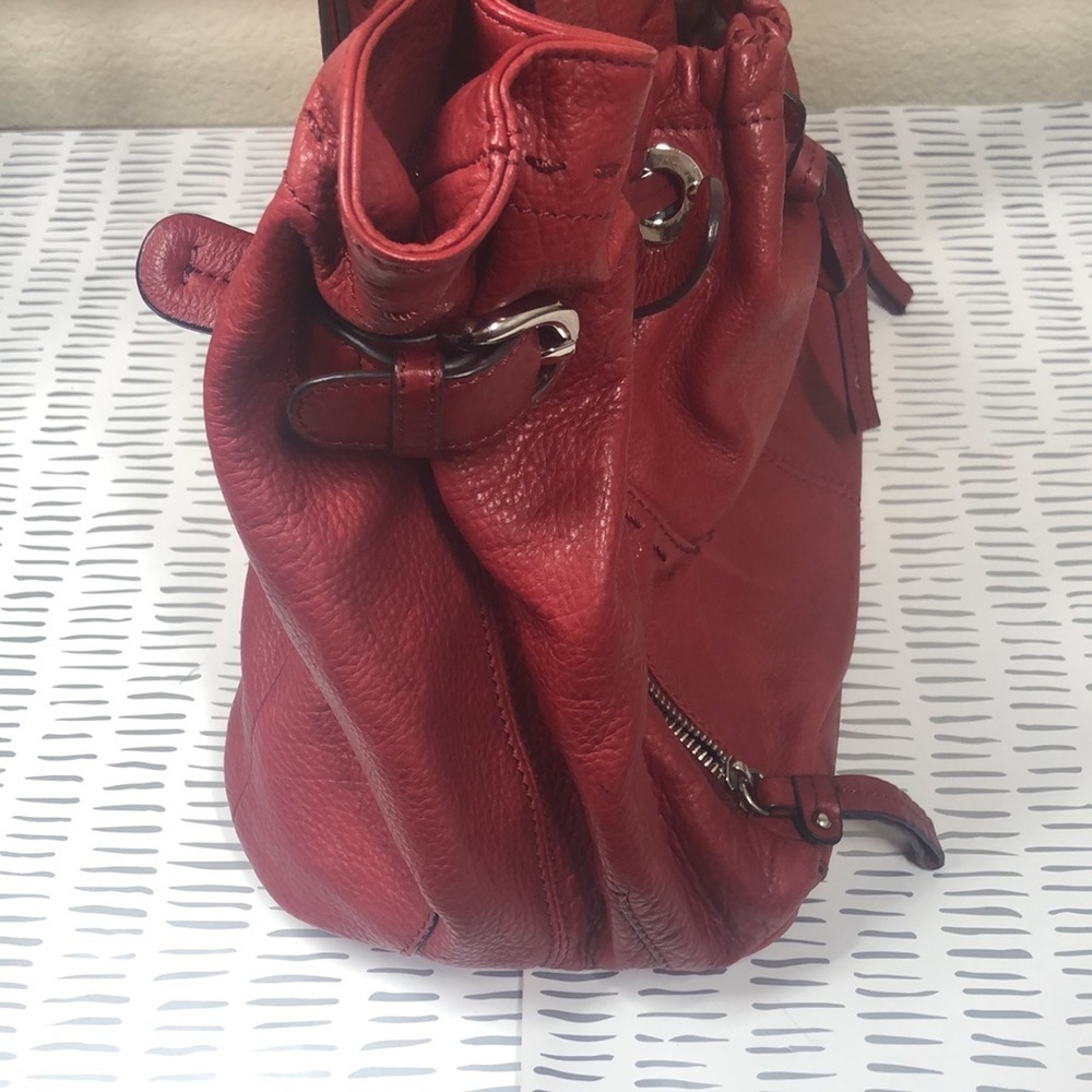 B Makousky red soft leather bag - Picture 5 of 16